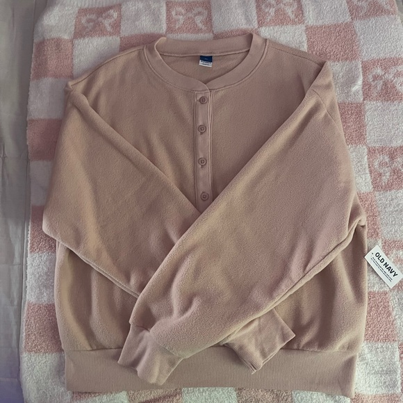 Old Navy Microfleece Henley Lounge Sweatshirt - Picture 8 of 8